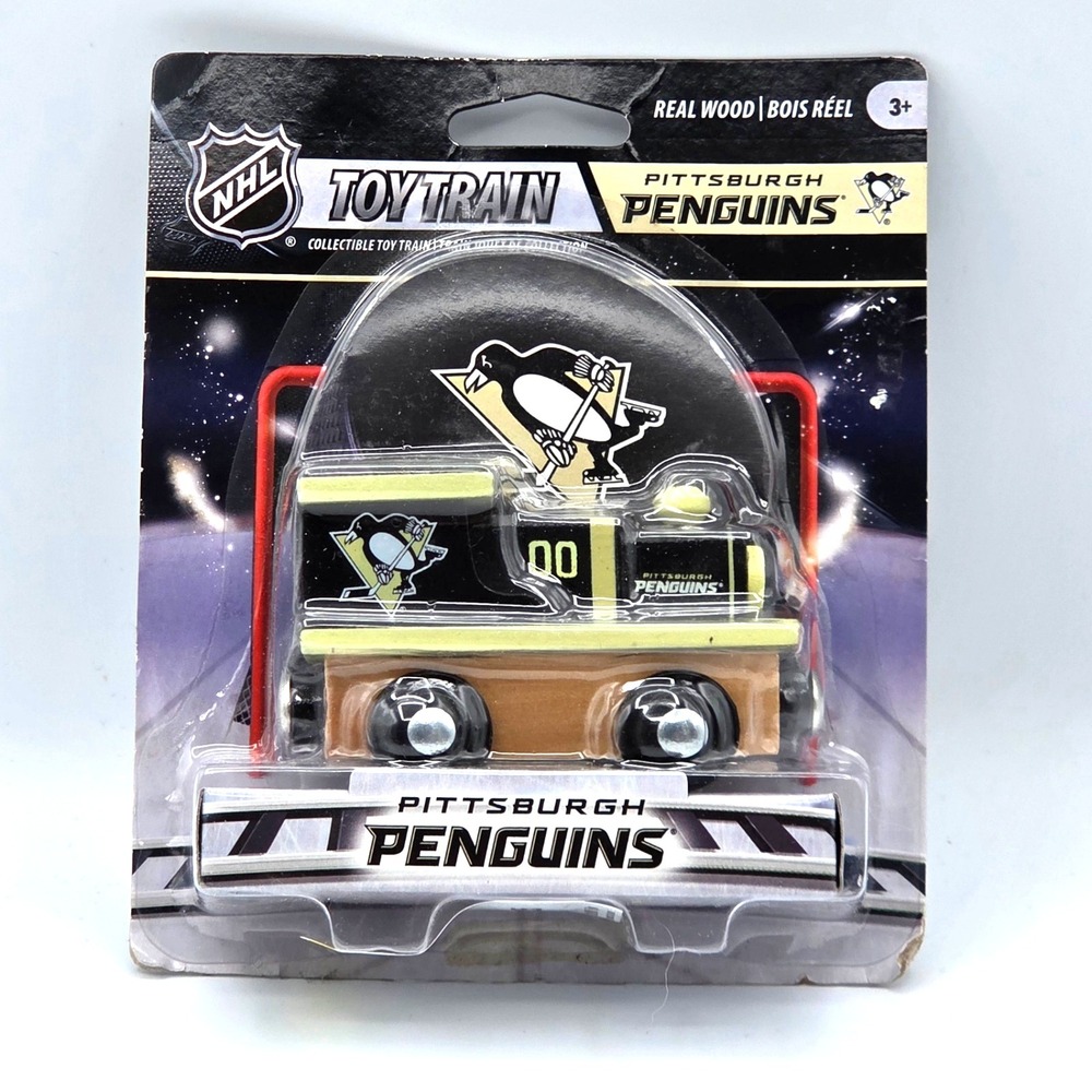 NEW MasterPieces‎ NHL Pittsburgh Penguins Wooden Magnetic Train Engine